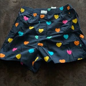Happy Socks black heart shorts size small